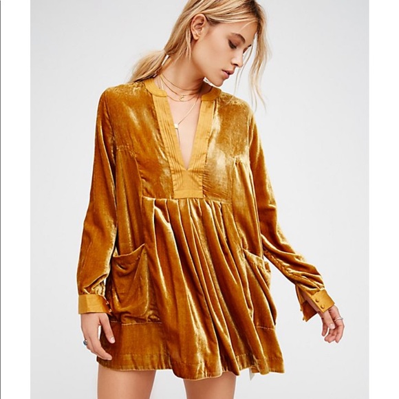 Free People Dresses & Skirts - Free People Choose Me Velvet Mini - in Navy Free People Dresses & Skirts - Free People Choose Me Velvet Mini - in Navy